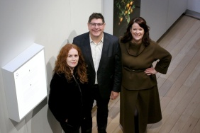 Launching the Taylor Wessing Irish Photo Prize 2026. Adam Griffiths, Managing Partner, Taylor Wessing Ireland, Trish Lambe, CEO/Artistic Director, Photo Museum Ireland, and Louise O'Reilly, Chief Exec, Business to Arts. Photo Credit: Mark Stedman