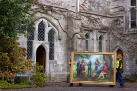 Julianne Guinee’s group portrait installation. Photo Credit: Shane O'Neill