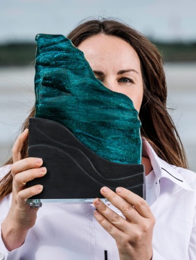 ‘Intertidal’ the 2026 Business to Arts Awards sculpture, created by Fiona Byrne. Photo: Conor McCabe
