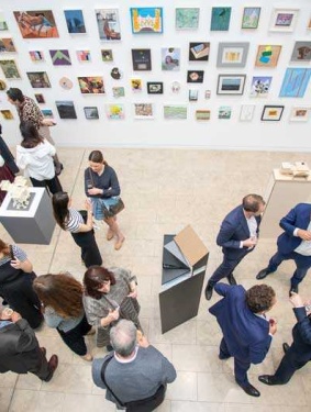 A crowd of clients and stakeholders at Business to Arts’ ‘Placemaking’ event supported by Linesight and CBRE at the RHA Annual Exhibition in June 2022.