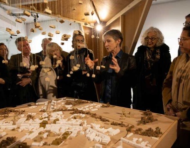 Valerie Mulvin of McCullough Mulvin Architects presents ‘Join the Dots - 100 small ideas for sustainable change’ centred on the town of Mountrath in Co. Laois at Irish Architecture Fundation’s Housing Unlocked exhibition. Photo: Allen Kiely