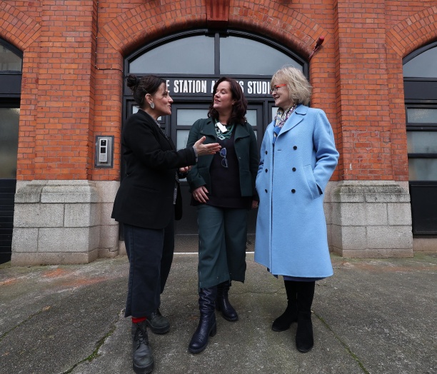 Pictured are Christine O’Donovan, Partner and Chair of the Mason Hayes &amp; Curran Art Committee, Sara Greavu, Director, Fire Station Artist's Studios and Louise O'Reilly, Chief Executive, Business to Arts. Robbie Reynolds Photography.