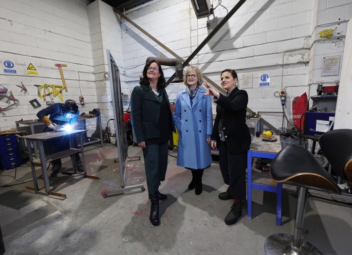 Pictured are Christine O’Donovan, Partner and Chair of the Mason Hayes &amp; Curran Art Committee, Sara Greavu, Director, Fire Station Artist's Studios and Louise O'Reilly, Chief Executive, Business to Arts. Robbie Reynolds Photography.