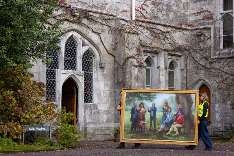 Julianne Guinee’s group portrait installation. Photo Credit: Shane O'Neill