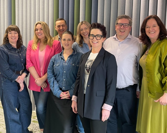 Judging Panel. Pictured from L-R: Aoife Barry, Freelance Arts and Culture Journalist, Susan Jackson, Irish Life, Diego Fasciati, Irish National Opera, Jillian Saunders, ESB, Nadine O'Regan, Journalist, The Irish Times, Jerry O'Connor, Community Foundation Ireland, Bernadine Hogan, Executive Director, CBRE &amp; Louise O'Reilly, Business to Arts.